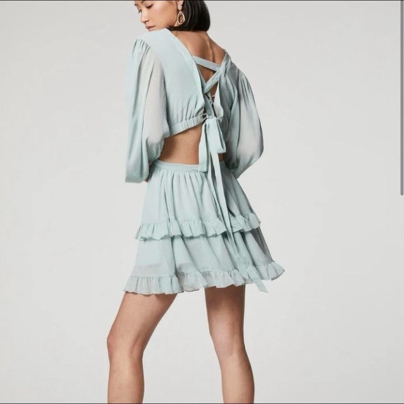 ELLIATT CUTOUT DRESS MINI SAGE S - Picture 2 of 8